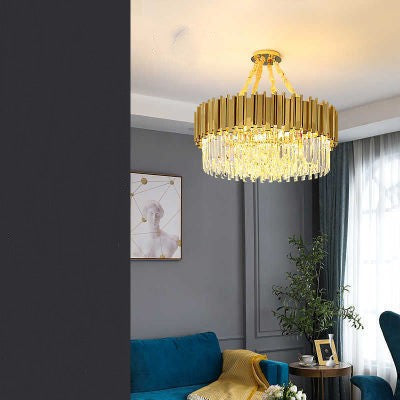 Golden Luxurious Crystal Chandelier