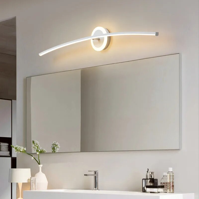 New Age Plain Jane Concave Led Bathroom Mirror Light