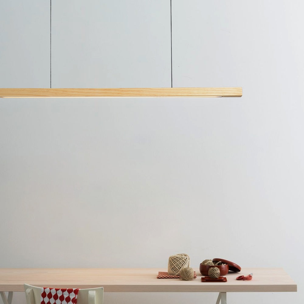 Wooden Hanging LED Light Fixture