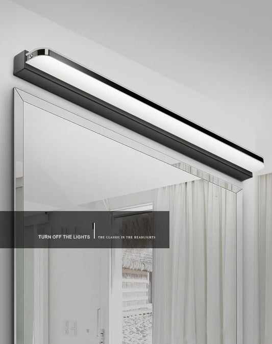 Stainless Steel Futuristic LED Bathroom Mirror Light