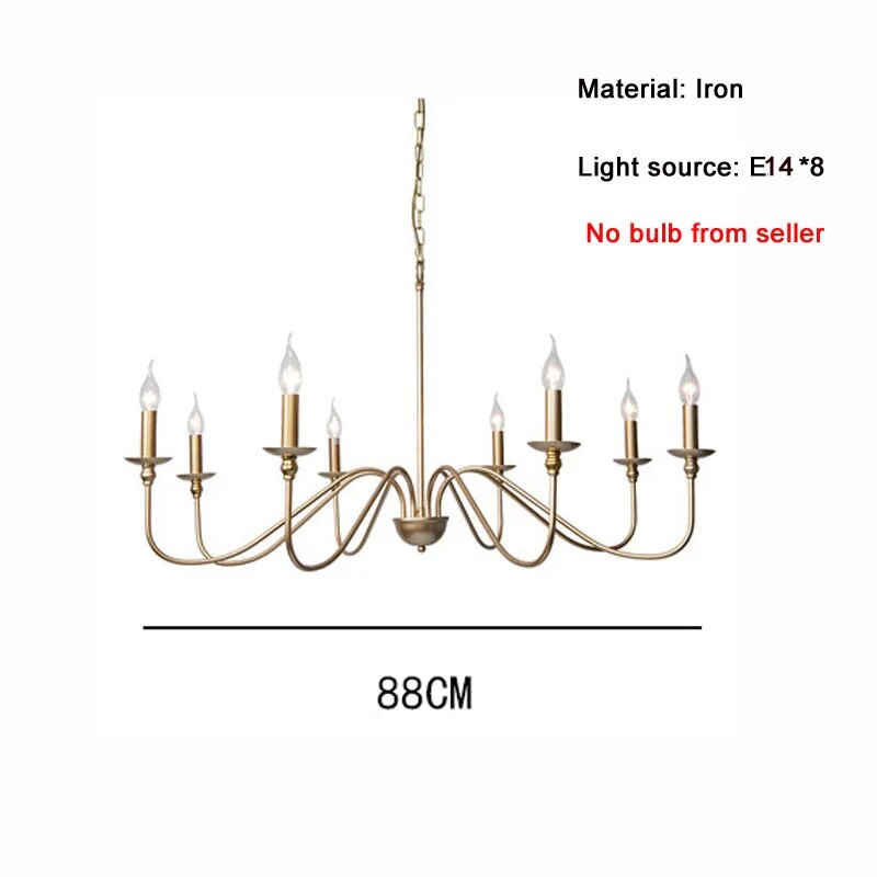 Modern Candlelight Multi-arm Hanging Chandelier