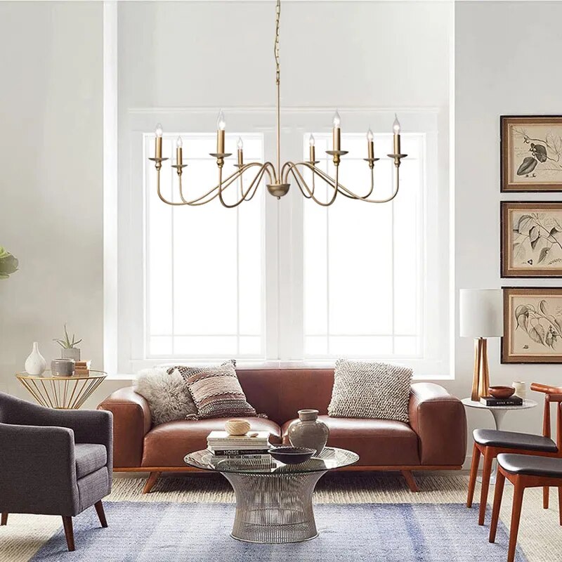 Modern Candlelight Multi-arm Hanging Chandelier