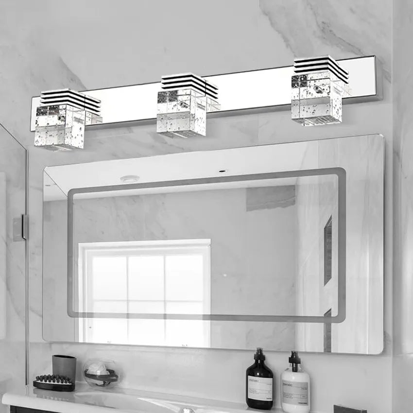 Bubbling Crystal Bathroom Vanity Light Fixture