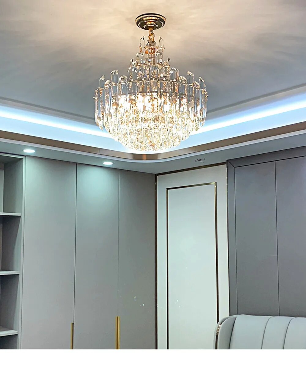 New Luxury Crystal Ceiling Chandelier for Living Room