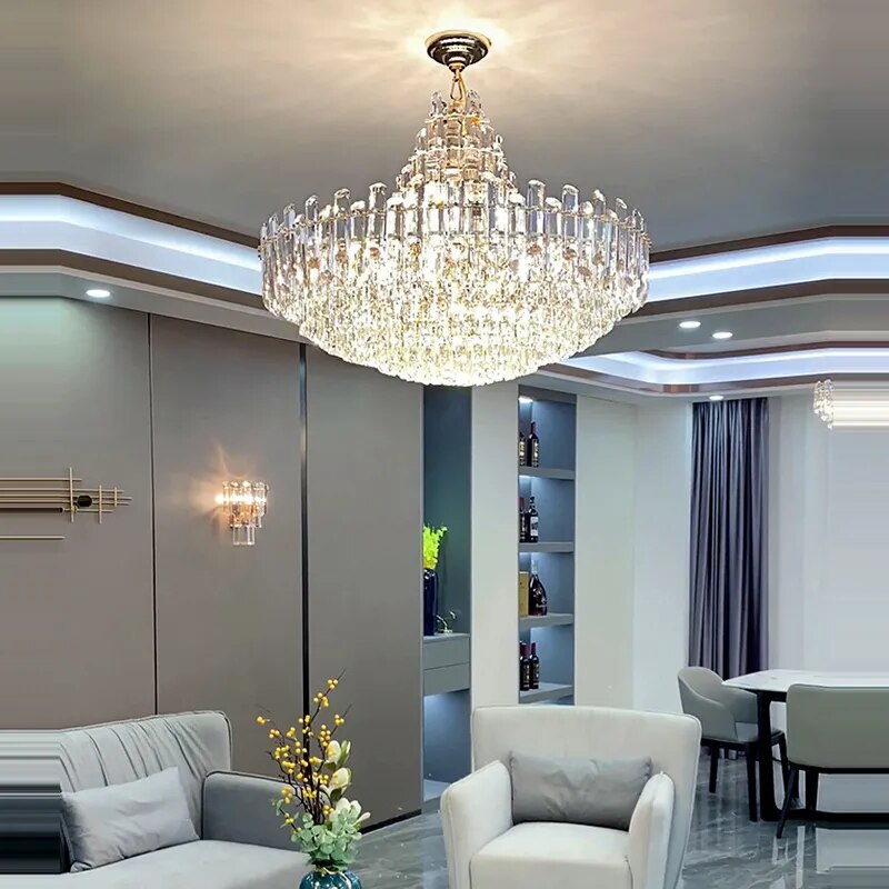 New Luxury Crystal Ceiling Chandelier for Living Room