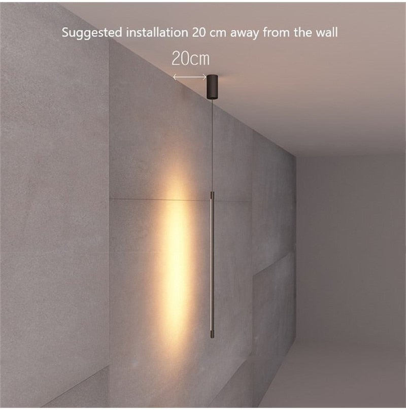 Bedroom Bedside Light LED Pendant Light for Accent Wall